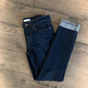 Lauren Conrad Cuffed Skinny Ankle dark Wash Jean